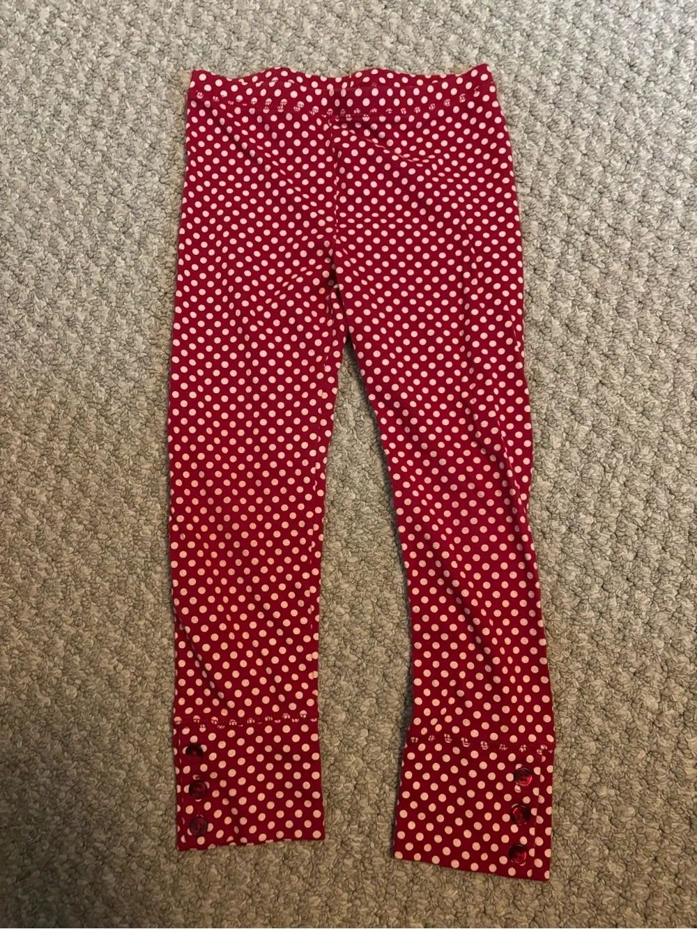 GAP Red and White Striped Cardigan with Red Tulle Skirt and Polka Dot Leggings